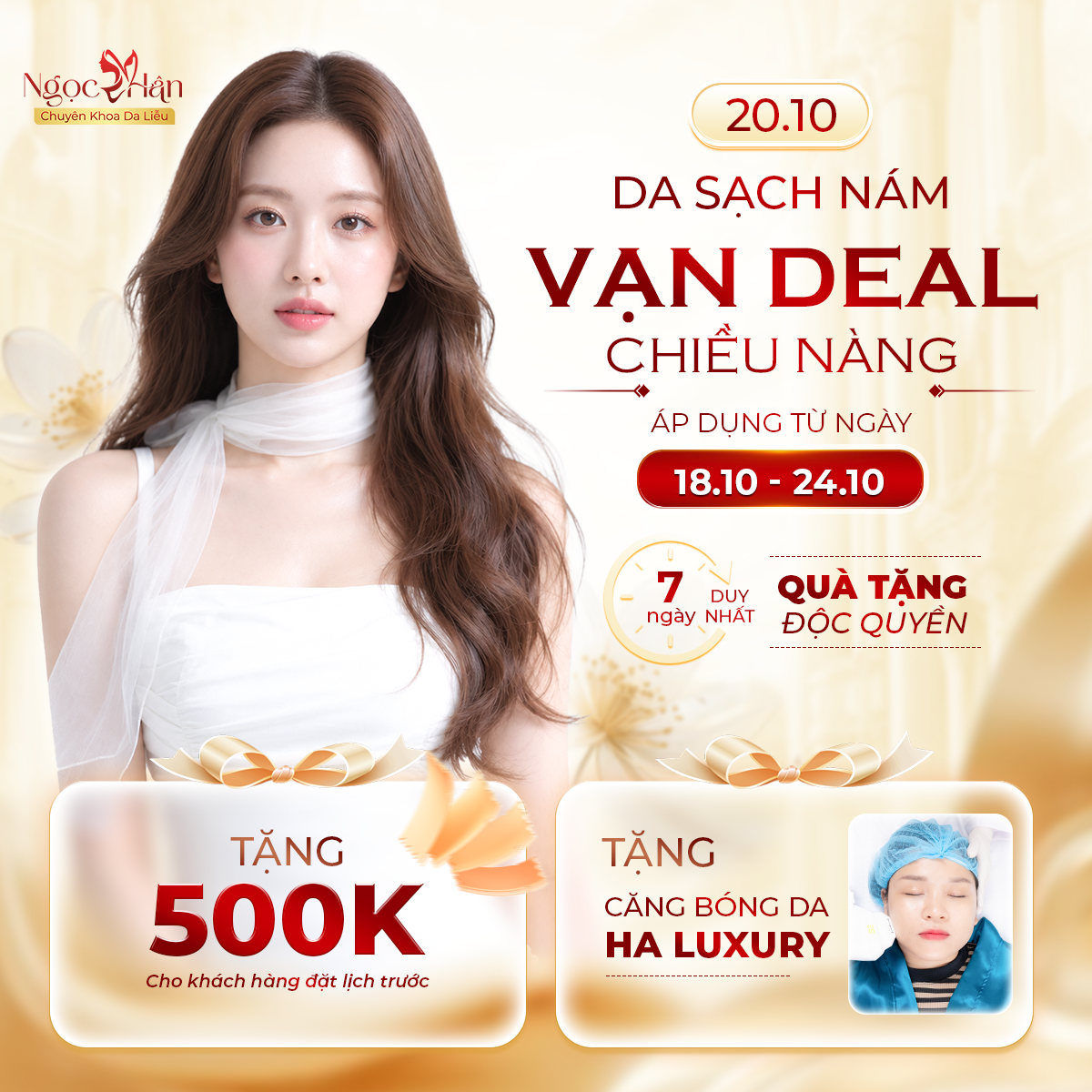 ƯU ĐÃI TRỊ NÁM 20/10 QUÀ ĐỘC QUYỀN VẠN DEAL CHIỀU NÀNG